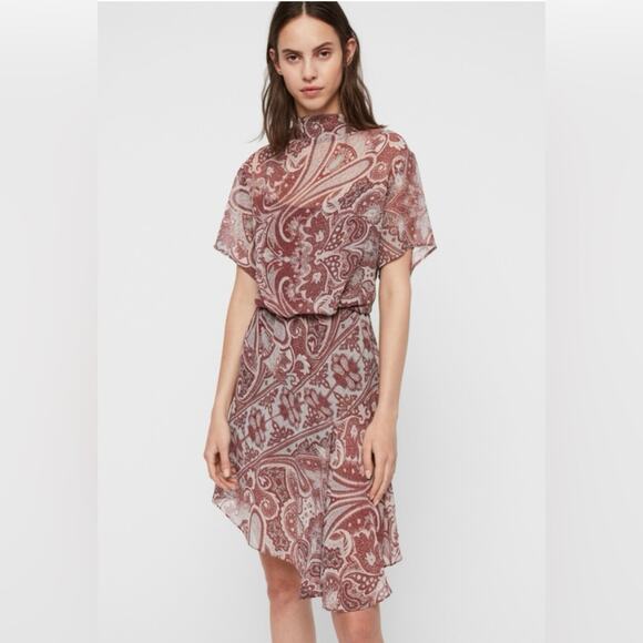 All Saints Giulia Scarf Dress Size S - Picture 5 of 12